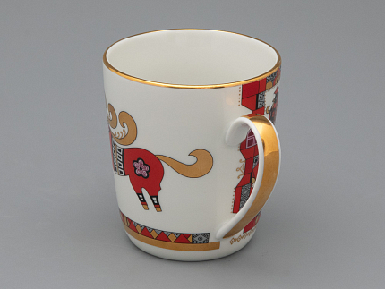 Чашка с блюдцем чайная 300 мл форма Колокол рисунок Красный конь арт.81.34079.00.1