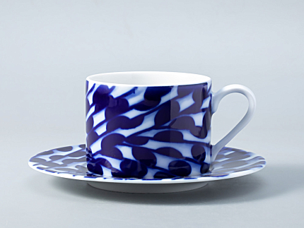 Чашка с блюдцем форма Соло рисунок Реки России. Енисей арт. 81.28756.00.1