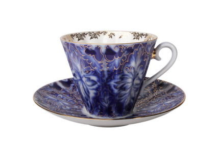 Чашка с блюдцем чайная 235 мл форма Лучистая рисунок Тетерева арт. 81.10920.00.1, 