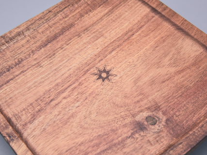 Набор для запекания с деревянной крышкой (2 предмета) в подарочной упаковке, форма Стандартная, рисунок Календа, арт 42.00075.00.1, 