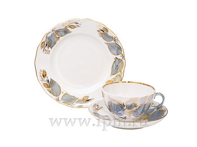 Трехпредметный комплект чайный форма Тюльпан рисунок Лунный 250 мл арт. 81.10968.00.1