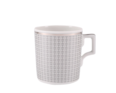 Чашка с блюдцем чайная форма Гербовая рисунок Зазеркалье. Полосы ( мет.), арт. 81.27712.00.1, 