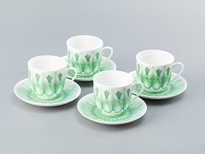 Чашка с блюдцем кофейная  180 мл., форма Ландыш,  рисунок Aloha Lagoon, арт. 81.30160.00.1