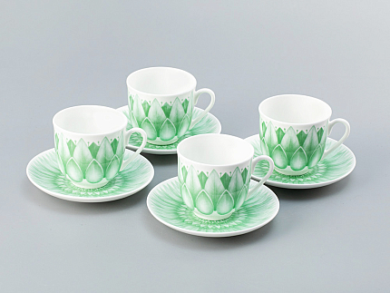 Чашка с блюдцем кофейная  180 мл., форма Ландыш,  рисунок Aloha Lagoon, арт. 81.30160.00.1