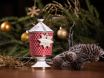 Подарочный Набор Свеча ароматическая рисунок Скарлетт 2 аромат Ванильная дымка, арт. 81.30078.00.1