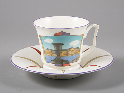 Чашка с блюдцем чайная, форма Юлия рисунок Петербургские картинки. Невские берега, арт. 81.29022.00.1