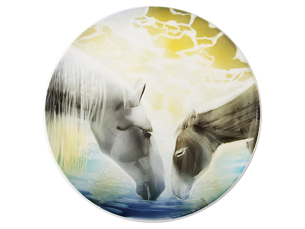 Блюдо 450 мм форма Круглая рисунок Лошади.Август арт. 60.07073.00.5
