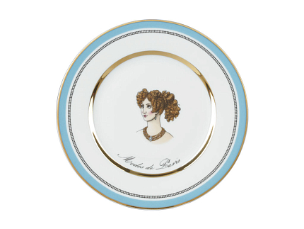 Подарочный набор тарелка мелкая 180 мм форма Европейская-2 рисунок Modes de Paris (голубой) арт. 81.26416.00.1