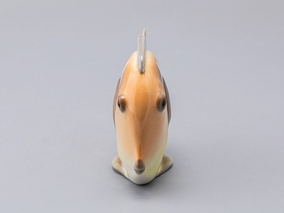 Скульптура форма Рыба-диск среднего размера рисунок Желтый, арт. 82.50098.00.1