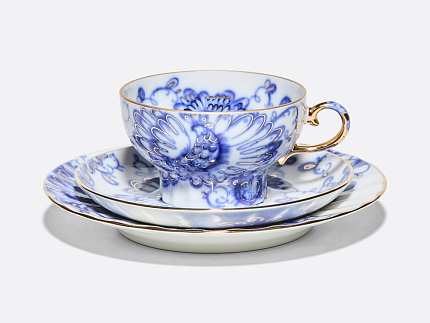 Трехпредметный комплект чайный Шатровая Поющий сад 230 мл арт. 81.13448.00.1