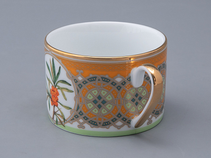 Чашка с блюдцем 250 мл в подарочной упаковке форма Соло рисунок Облепиха сибирская, арт. 81.33948.00.1