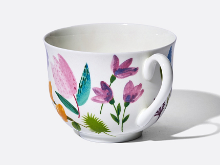 Чашка с блюдцем чайная 345 мл форма Ландыш рисунок Primavera арт. 81.30808.00.1