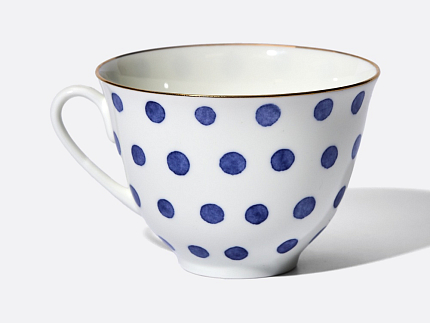 Чашка с блюдцем чайная форма Весенняя рисунок Polka dot арт. 81.28727.00.1