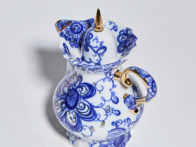 Сливочник 400 мл.,  форма Шатровая, рисунок Поющий сад арт. 80.00648.00.1