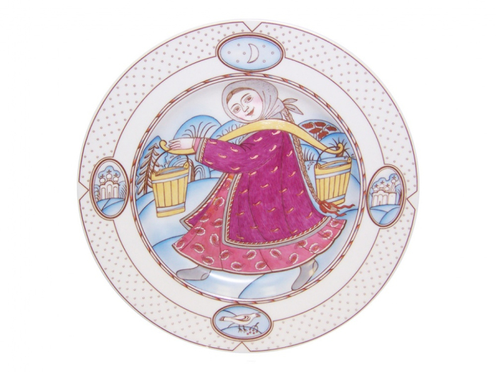 Декоративная тарелка 240 мм форма Плоская рисунок За водой. Зима арт. 80.54576.00.1, 