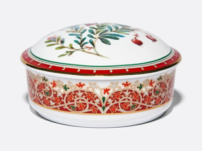 Туалетная коробочка в подарочной упаковке, форма Круглая, рисунок Клюква заповедная, арт 81.34282.00.1, 