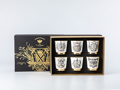 Подарочный набор стопок форма Сувенирная 1 рисунок Кворум, арт. 81.30291.00.1