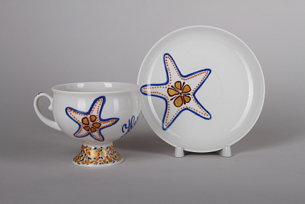 Чашка с блюдцем кофейная 160мл.,  форма Классическая,  рисунок Сказка для чемпиона арт. 81.24835.00.1