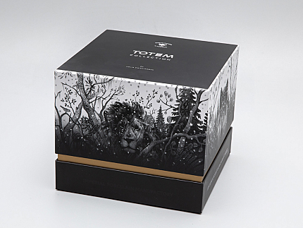 Бокал с блюдцем Тотем в подарочной упаковке, рисунок Тигр арт. 81.30082.00.1