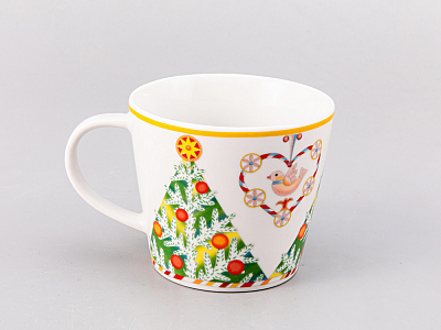 Подарочный набор трехпредметный комплект форма Карат рисунок Лесной праздник арт. 81.30217.00.1