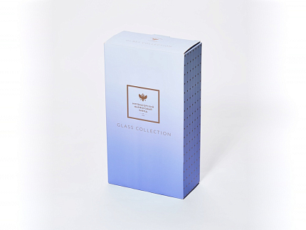 Набор из 2-х бокалов для шампанского 230 мл в подарочной упаковке, рисунок Азур золотой, арт 14.11448.07