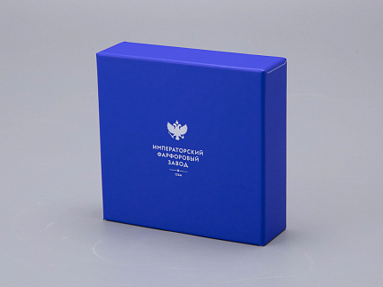 Елочная игрушка в подарочной упаковке форма Лошадка рисунок Синяя, арт. 81.34340.00.1