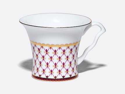 Чашка с блюдцем чайная 260 мл, форма Юлиана, рисунок Сетка-Блюз 2, арт. 81.10802.00.1