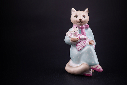 Скульптура Кошка-нянька, рисунок Колыбельная, арт 62.21783.00.1