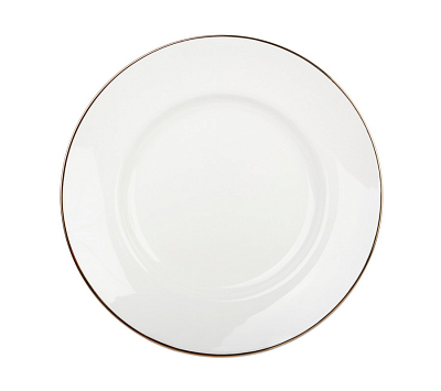 Тарелка мелкая 155 мм форма Гладкая рисунок Золотой кантик арт. 80.06317.00.1