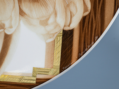 Блюдо декоративное 450 форма Круглая рисунок Тюльпаны арт. 80.52510.00.1