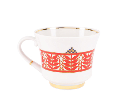 Чашка с блюдцем чайная 220 мл форма Банкетная рисунок Дерево жизни арт. 81.28336.00.1