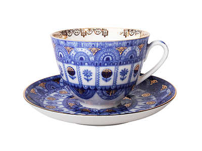 Чашка с блюдцем чайная 250 мл форма Весенняя рисунок Арочки арт. 81.10229.00.1