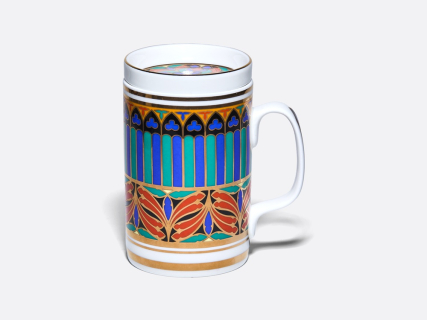 Бокал с блюдцем и крышкой 390 мл в подарочной упаковке, форма Топ, рисунок Готический 10, арт. 81.34169.00.1, 