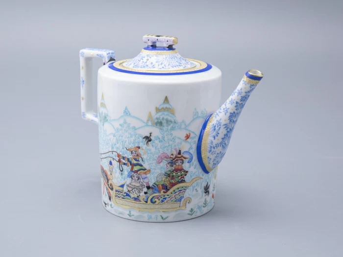 Чайник заварочный, форма Гербовая, рисунок Зимние забавы арт. 80.07795.00.1, 