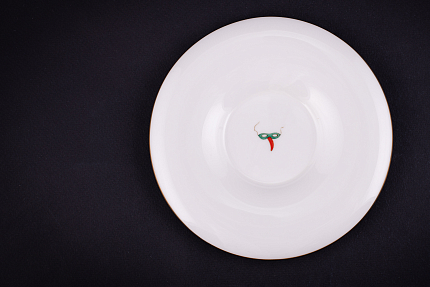 Чашка с блюдцем кофейная, рисунок Конфета Маска, форма Юлия, арт 61.21054.00.1