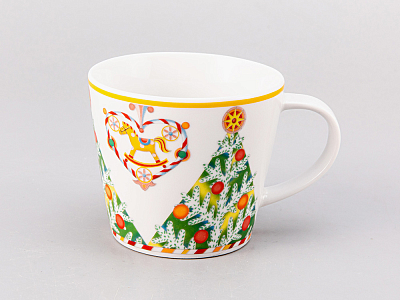 Подарочный набор трехпредметный комплект форма Карат рисунок Лесной праздник арт. 81.30217.00.1