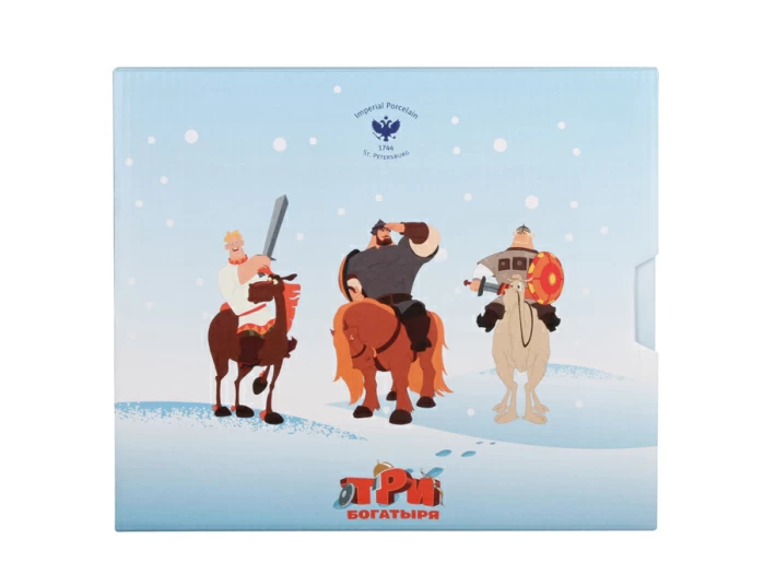 Подарочный набор декоративный 200 мм форма Эллипс рисунок Три богатыря Алеша Попович арт. 81.25185.00.1, 