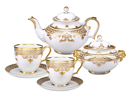 Сервиз чайный форма Александр III рисунок Рококо, 6 персон 14 предметов арт. 81.24942.00.1