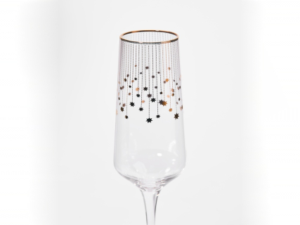 Набор из 2-х бокалов для шампанского 230 мл в подарочной упаковке, рисунок Азур золотой, арт 14.11448.07, 