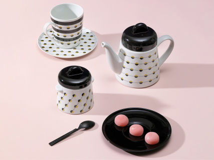 Сахарница форма Колокол рисунок Балтийский берег 2, арт. 80.45181.00.1, 