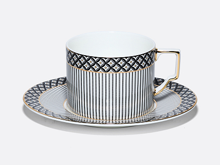 Чашка с блюдцем чайная 260 мл, форма Элегия, рисунок Elegant, арт. 81.34729.00.1