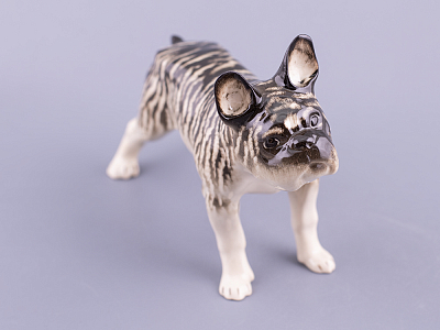 Скульптура Серый Французский бульдог арт. 82.89346.00.1