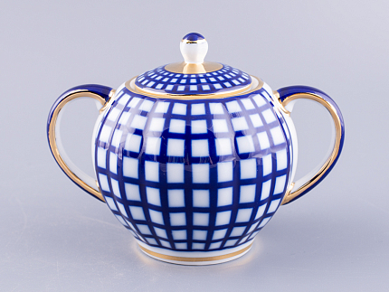 Сахарница Тюльпан Кобальтовая клетка арт. 80.03705.00.1