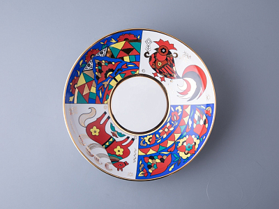 Сухарница, 210 мм,  форма Утро, рисунок Народные узоры арт. 80.60813.00.1