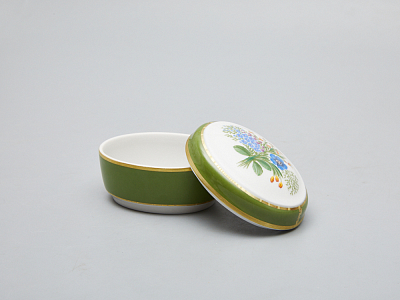 Туалетная коробочка форма Овальная рисунок Букет с анемоном арт. 80.60094.00.1