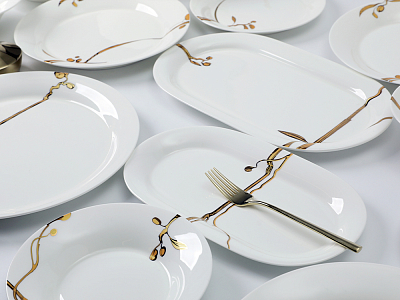 Сервиз столовый на 6 персон, 24 предметов, форма Юлиана, рисунок Лидия, арт 81.33227.00.1