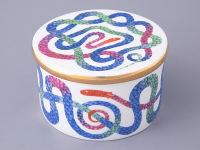 Шкатулка в подарочной упаковке, форма Идиллия, рисунок Лунный змей, арт. 81.32800.00.1