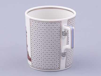 Чашка с блюдцем чайная, форма Гербовая, рисунок Серебряный город 3, арт. 81.32586.00.1