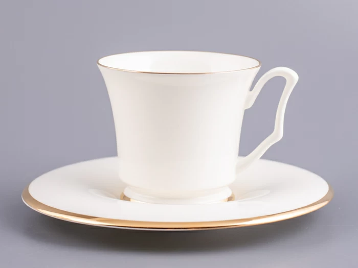 Чашка с блюдцем кофейная 145 мл.,  форма Юлия,  рисунок Золотая лента арт. 81.17853.00.1, 