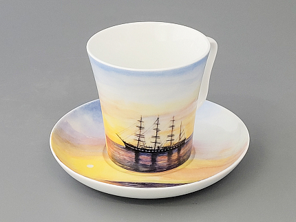 Бокал с блюдцем форма Ленинградский рисунок Барк арт. 81.27471.00.1